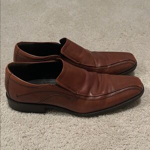 Johnston & Murphy Tan Leather Slip-On Loafers